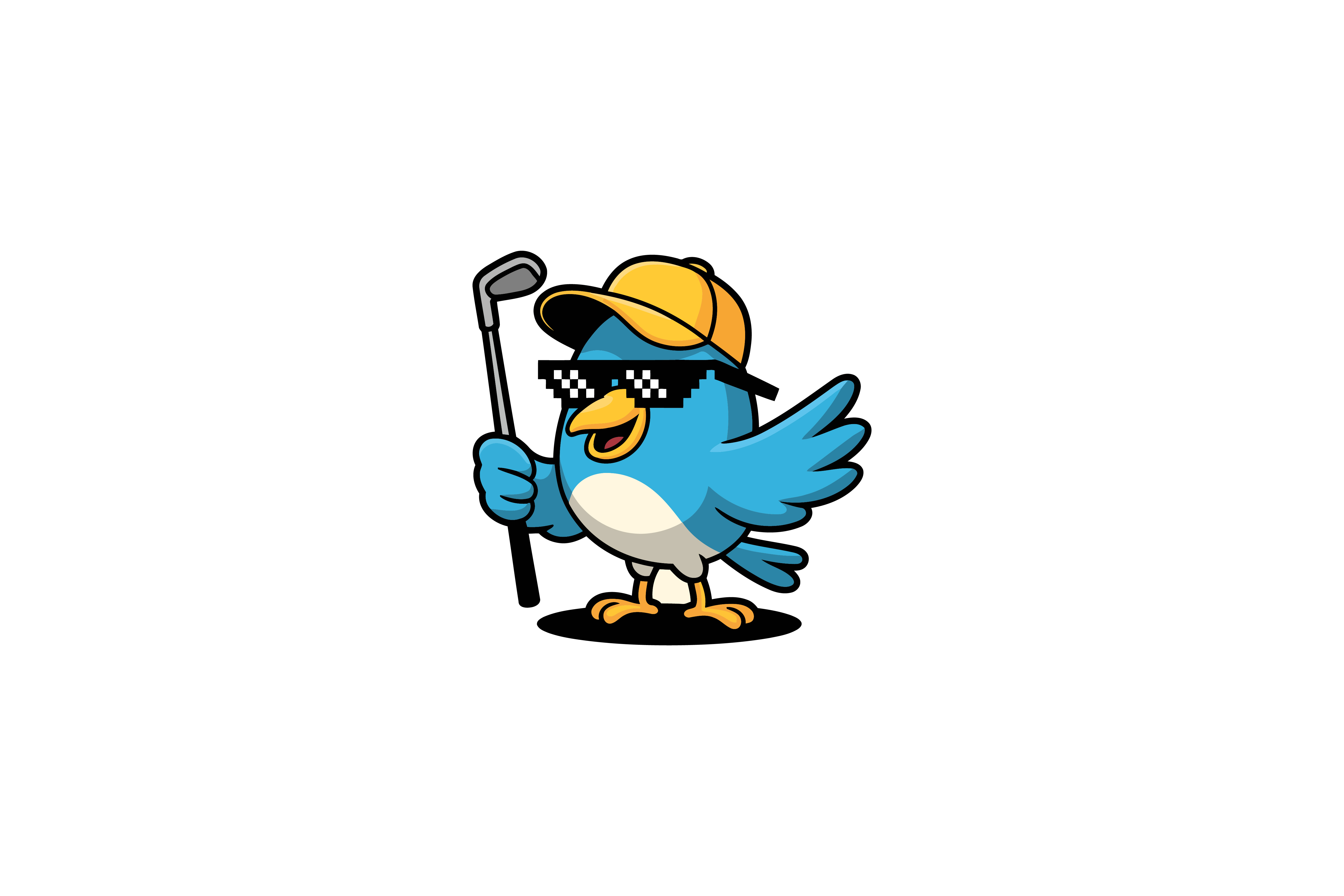 Golf Club Cool Logo animation app bird bird logo branding cartoon creative design funny golf graphic design illustration logo mascot mobile app play playful software sports vector