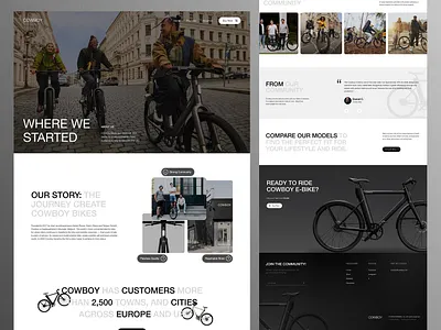 Cowboy – Minimalist Elegant Sport Bike Website About Page company website figma graphic design ui web design website website design