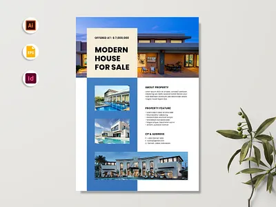 Flyer Template booklet branding clean design fashion flyer flyer flyer template furniture flyer graphic design house modern flyer portfolio poster print property flyer rant real estate resume template