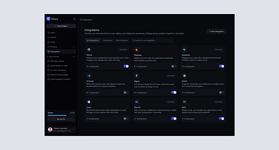 Flora - Integrations ai ai coding ai design ai interface design figma integrations integrations page product design ui ui design uiux