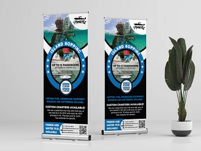 Island Hoping Travel Roller Banner Design sleekrollup