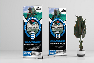 Island Hoping Travel Roller Banner Design sleekrollup