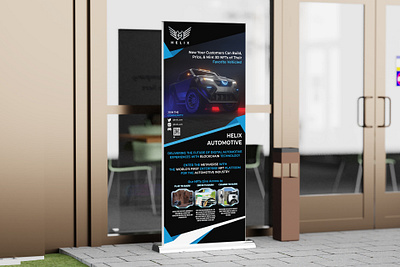Helix Vehicle Automotive Roller Banner sleekrollup