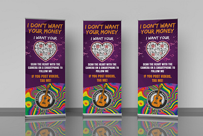 Music Unstoppable QR Scanner Roller Banner campaignbanner