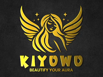 Kiyowo Saloon Spa Royal Luxury Golden Logo Design goldenstylelogo