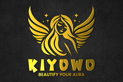 Kiyowo Saloon Spa Royal Luxury Golden Logo Design goldenstylelogo