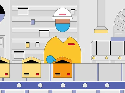 Factory worker factory minimalism