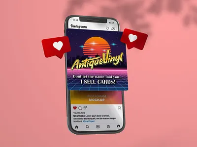 Vintage AntiqueVinyl Social Media Post festivepost