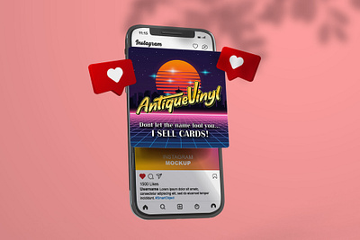 Vintage AntiqueVinyl Social Media Post festivepost