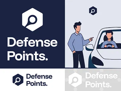 Branding for Défense Points. branding illustration law lawyer logo