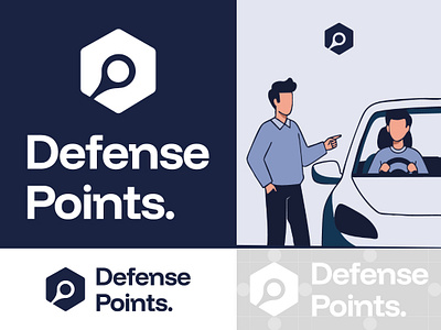 Branding for Défense Points. branding illustration law lawyer logo