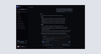 Flora - Chat Interface ai ai chat ai chat interface ai coding ai design ai interface design figma ui ui design