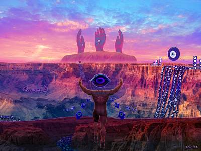 ⁺🧿 𝐍 𝐀 𝐙 𝐀 𝐑 🧿⁺ amulet ayers rock canyon design dreamscape evil eye gay graphic design hamsa illustration magic nazar photoshop protection religion spirit talisman temple uluru worship