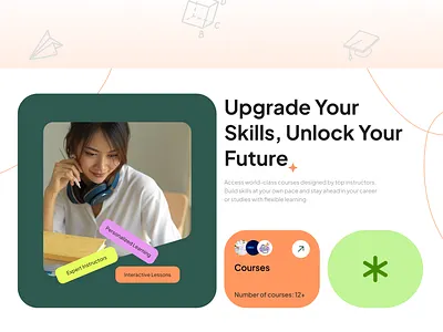 LearnFlow—Modern E-Learning Landing Page Design dribbble edtech elearning figmadesign landingpage learningplatform minimaldesign productdesign uidesign uiux userexperience uxuidesign