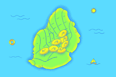 A Generous Hand africa art editorial illustration generosity giving illustration island island art mauritius philanthropy rupee rupee coin sailing