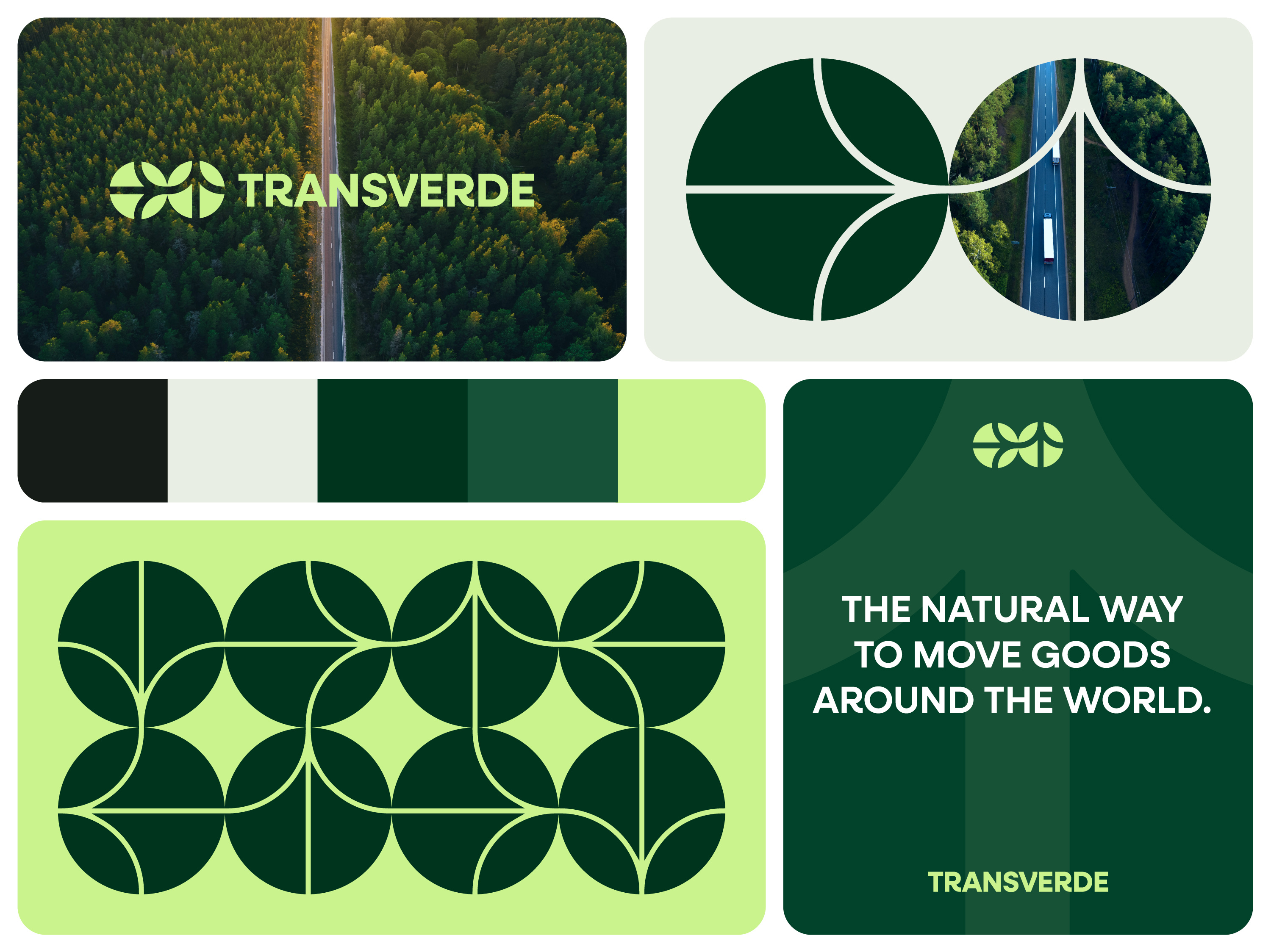 Example of Transverde logo and branding