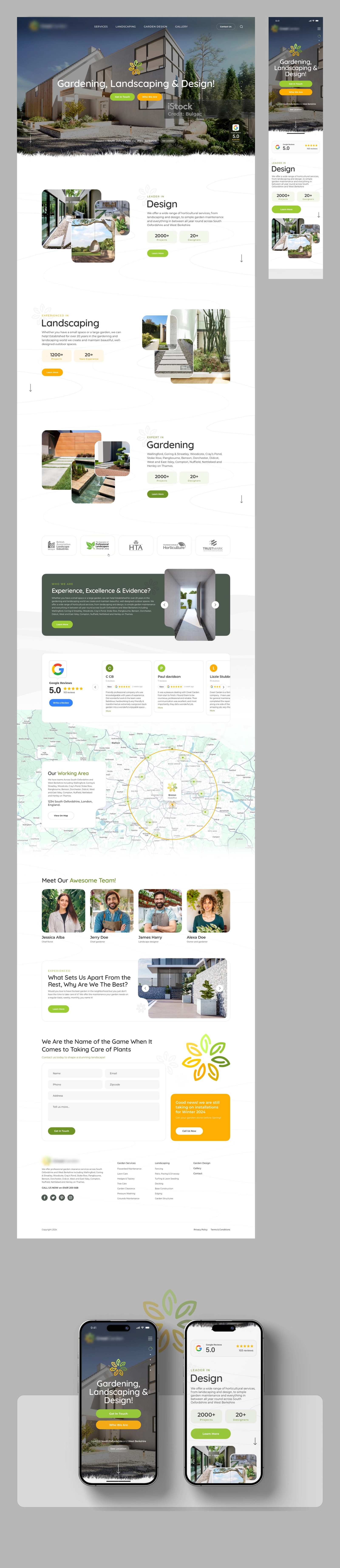 Creative Website Design Concept creative website design concept gardening gardening website graphic design ui