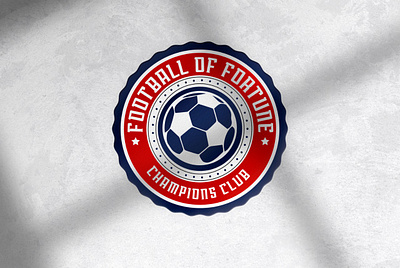 Football of Fortune Logo Design branding design football fortune geometric graphic design illustration kids lines logo mark premium red sports vector