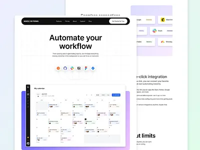 Workflow Automation Website UI Design design figma landing page made in figma madeinfigma ui ui design ui designer ux ux design web design website design website template