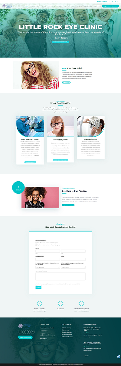 Eye Clinic Website aeo ai aio design seo web design web design agency website design