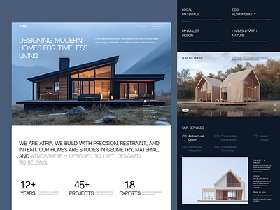 Atria — Modern Architecture Bureau branding design ui ux