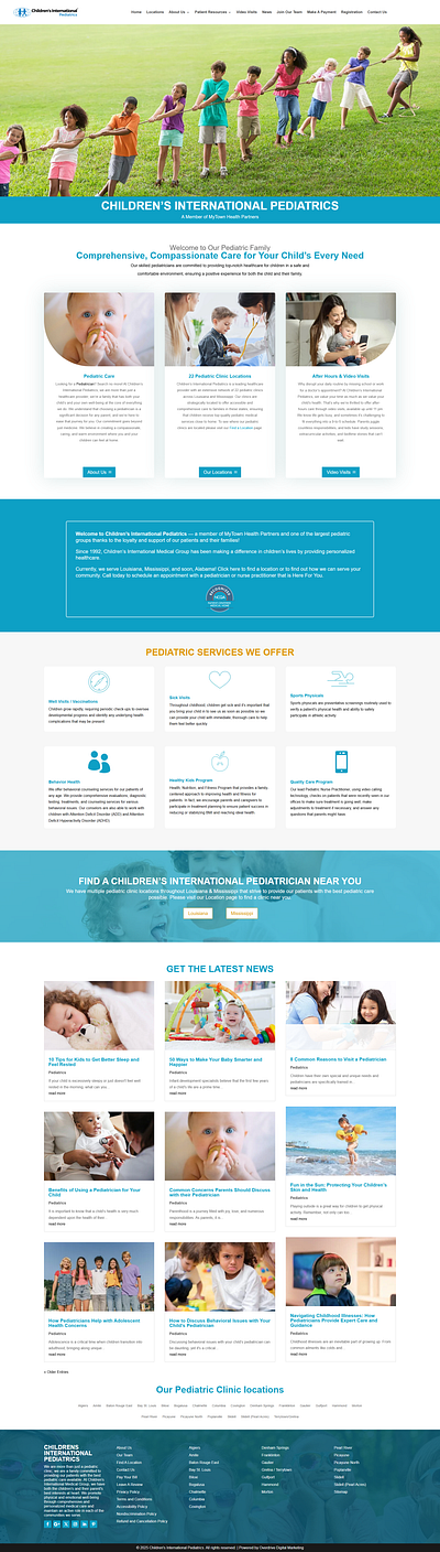 Pediatric Group Website aeo ai aio seo web design web design agency website design