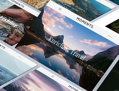 Moments Travel branding design website