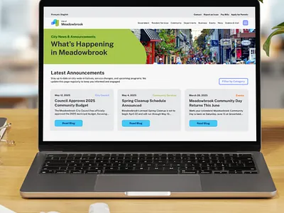 City Website Design News Page Mockup branding design graphic design ui web design website website design