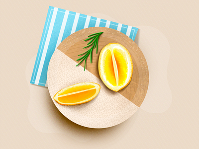 Lemon Slice 2d abstract adobe adobe illustration adobe photoshop art artwork clean colorful creative design digital art flat graphic design illustration minimal modern photoshop simple vector