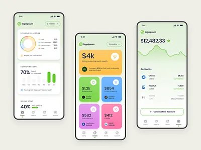 Clarity app budget budgeting app chart finance graphic design mobile money ui