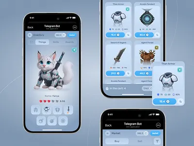 ToolTipe - Inventory & Market airdrop app coin crypto dashboard design interface market product shop tap telegram toglas ton trend ui ux web2 web3