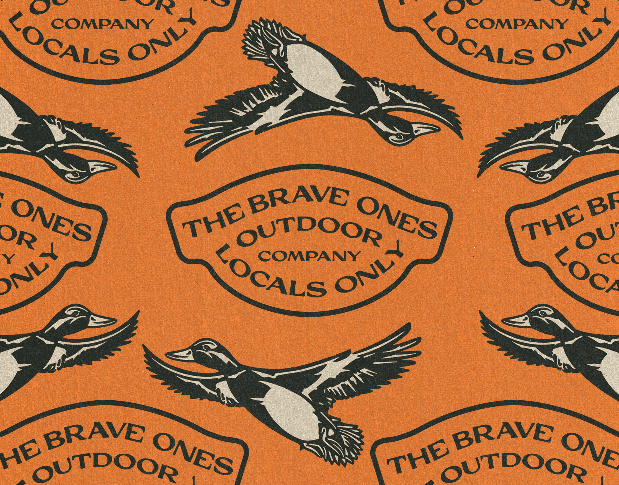 The Brave Ones Merch Illustration bird branding duck duck flying duckhunting graphic design hunting illustration illustration art logo merch nature outdoors outside texas texture typography vector wings