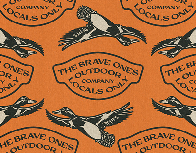 The Brave Ones Merch Illustration bird branding duck duck flying duckhunting graphic design hunting illustration illustration art logo merch nature outdoors outside texas texture typography vector wings
