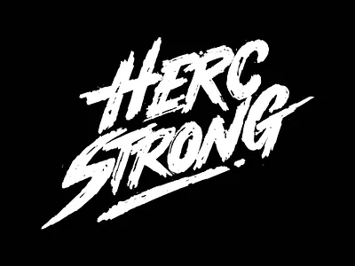 Logotype Design - Herc Strong clothing brand logo creative grafitti graphic design hand drawn hand lettering lettering logo logodesign logos logotype paint brush lettering text logo tshirt design typography typography design typography logo