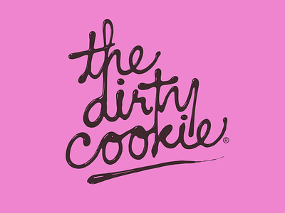 The Dirty Cookie Logo branding cookie cookies design dessert graphic design identity logo mark snack snacks wordmark