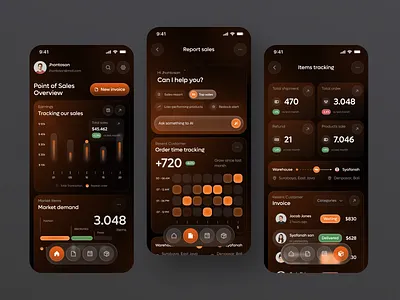 Saleva - Sales Analytics Mobile App ai aichat analytic apps design charts crm finance ios mobile oww payment pos productdesign saas sales ui uidesign ux uxdesign webapp
