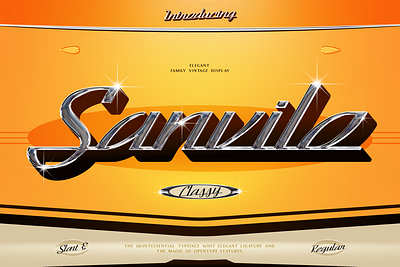 Sanvilo automotive font branding custom font decorative font display font font font design font style free font lettering logo font modern vintage font racing script retro font retro lettering script font stylish script typeface vintage font vintage script