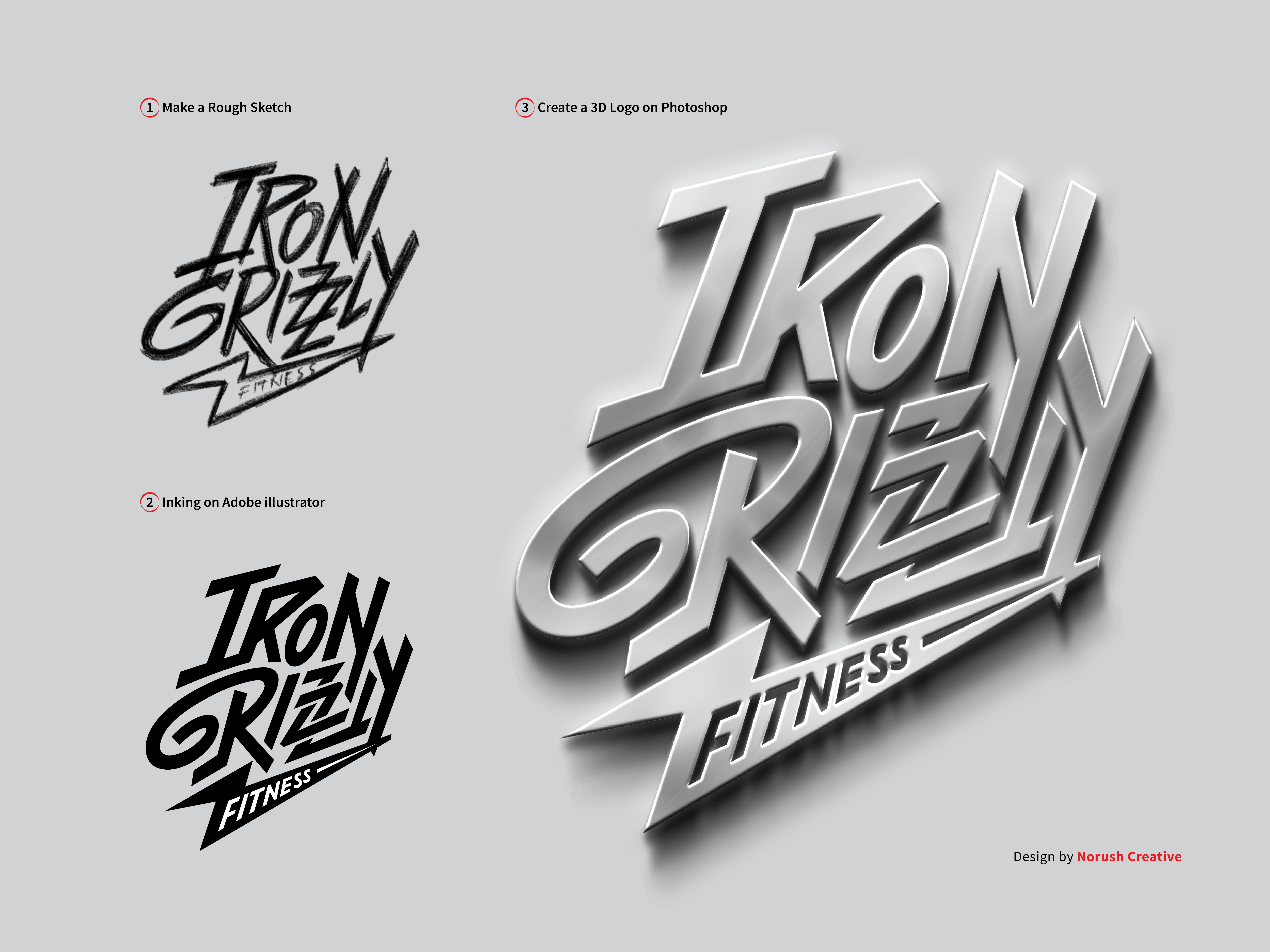 Example of Hand Drawing Lettering Logo Design