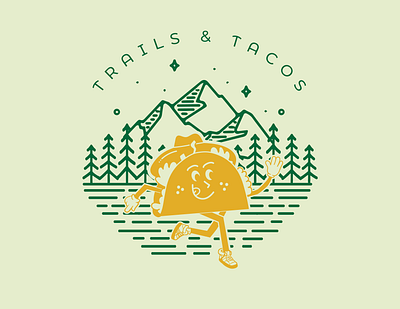 Trails & Tacos design graphic design illustration lake tahoe taco man tacos vector