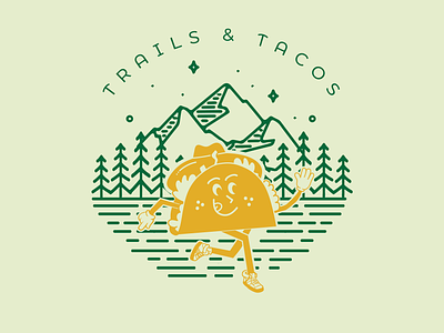 Trails & Tacos design graphic design illustration lake tahoe taco man tacos vector