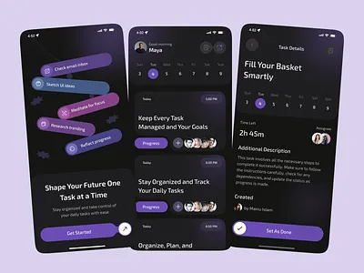 Task Management – Mobile App Design calendar management detail task list task management mobile app mobile design mobile saas mobile ui kit product design productivity progress project management saas social media ui kit task task management task management mobile app task mobile app task scheduler app to do list