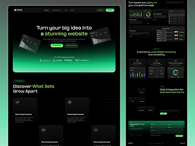 Next-Gen B2B SaaS Website Landing Page b2b basecom dark ui dashboard data visualization figma framer growth landing page next gen product design saas uiux web design