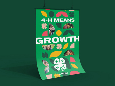 4H Rebrand - Poster brand branding child children design graphic design identity kid kids non profit nonprofit organization poster rebrand teen teens tweens youth