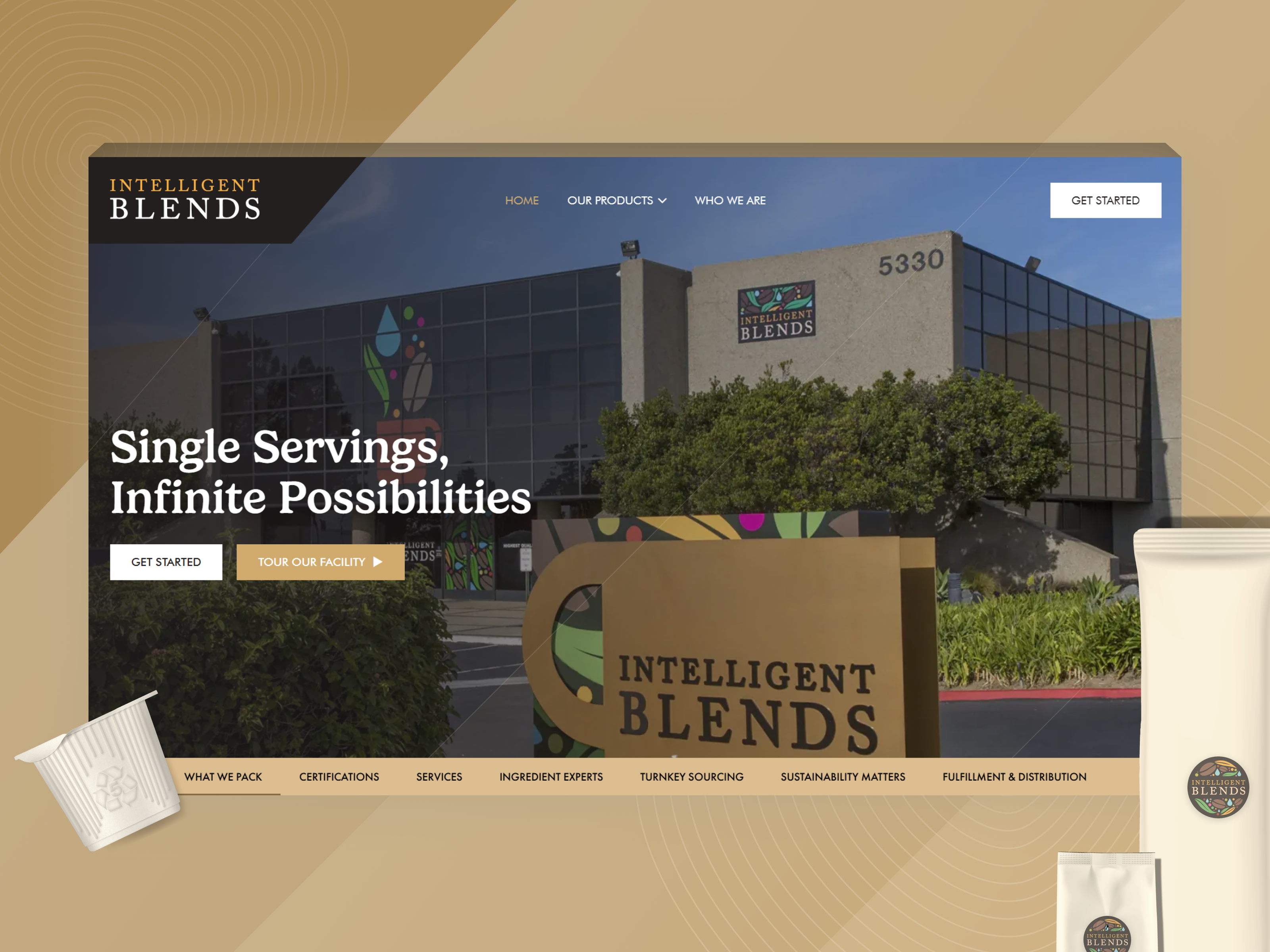 Intelligent Blends – Turnkey Beverage Solutions UI by Pixlogix ecommerce pixlogix web design wordpress wordpress development