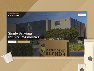 Intelligent Blends – Turnkey Beverage Solutions UI by Pixlogix ecommerce pixlogix web design wordpress wordpress development