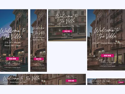 Villa Florence Web Banners ad design banners digital marketing display ads google ads graphic design marketing