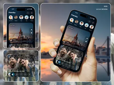 Brand Identity & Mobile App Design for Friendzy app app design chat dating discover experience feed design friendzy friendzy app lifestyle love mobile app social app time line ui ui ux