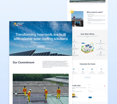 Solar Energy Landing Page design web design