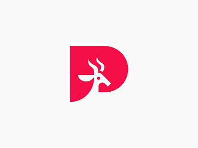 Letter P Deer Logo animal letter logo animal p logo branding deer deer logo letter p logo logodesign logomaker logos modern p logo modernlogo p animal logo p logo