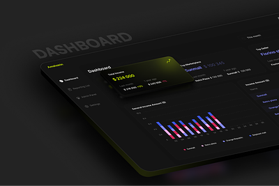 Dashboard for Management system dark theme dashboard design ui uiux ux
